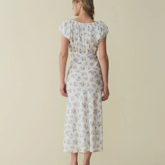 FLORENCIA DRESS -- BLEU FROLICKING FLORAL - Picture 3 of 5